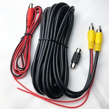 Upgraded Version Thickened 20FT Backup Camera RCA Video Cable,RCA Male to Male Plug Car Rear View Parking Backup Camera Video Audio Extension Cable with Detection Trigger Wire