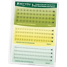 KEYYOU Bottom Bare Lash Clusters DIY Eyelash Extensions 3 Styles