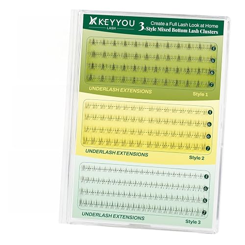 KEYYOU Bottom Bare Lash Clusters DIY Eyelash Extensions 3 Styles