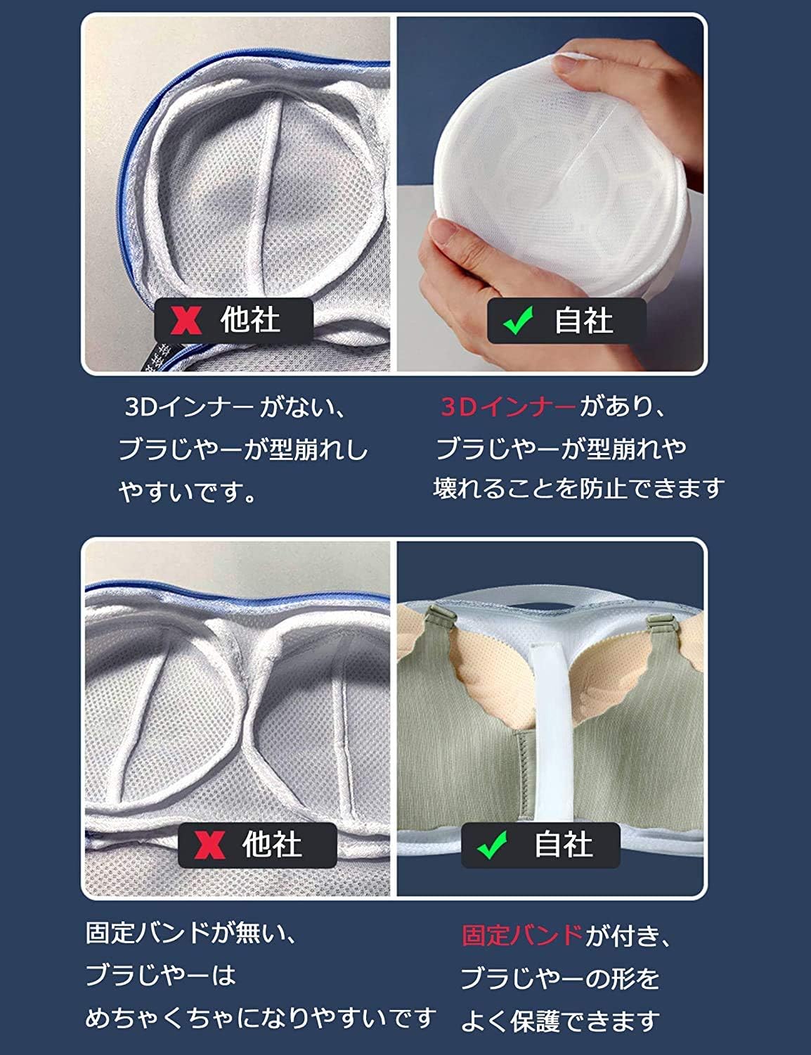 洗濯ネット ブラジャー 洗濯機ネット ドラム式 洗濯用品 洗濯機用 変形を防ぐ 絡み防ぎ 下着 適用 5cfgzf04ml Cosbrapim Com Br