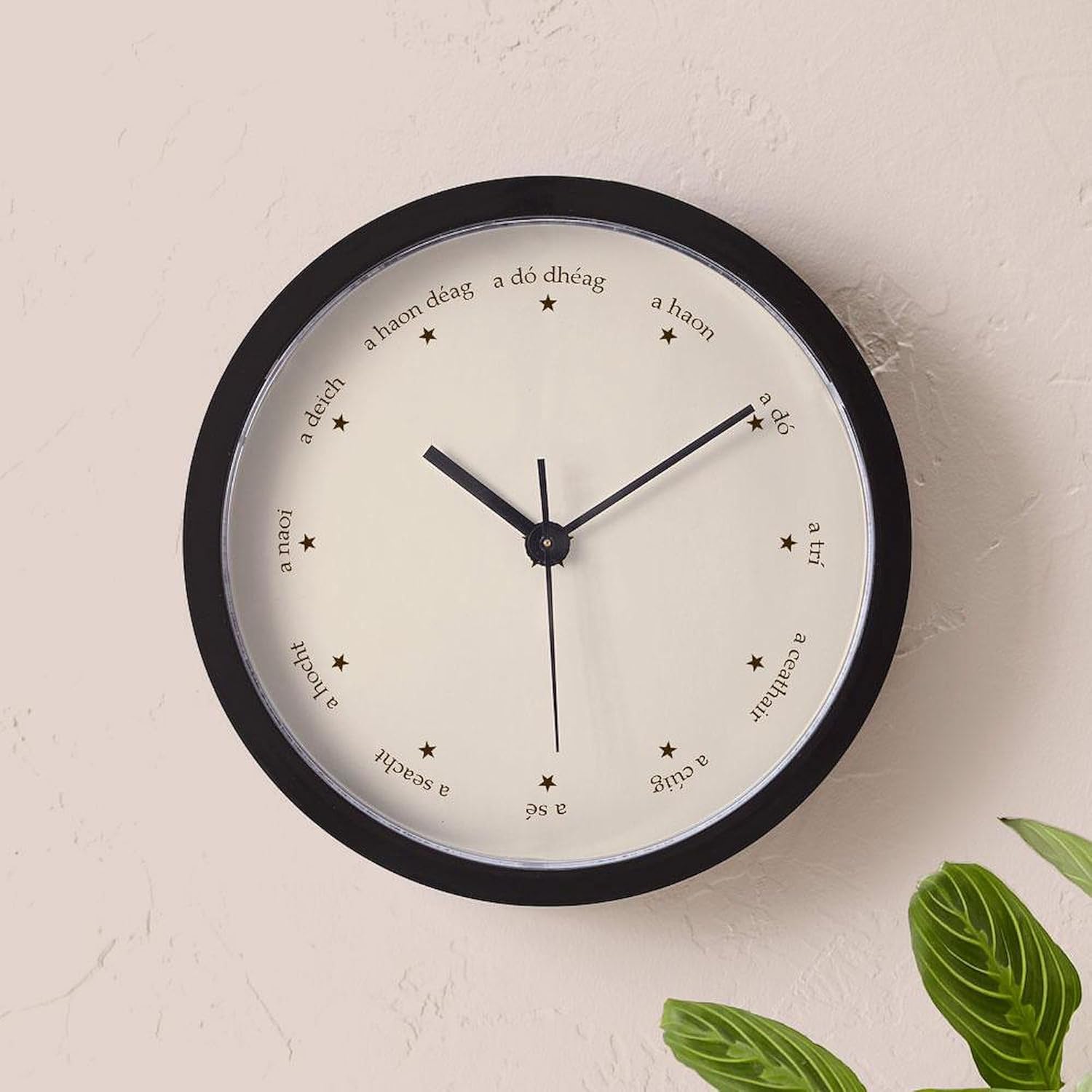 CafePress Gaelic Irish Numbers and Stars 10" Wall Clock for Livingroom, Kitchen, or Office