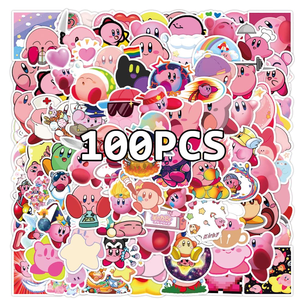 Buy Kirby Stickers 100PCS Cute Anime Stickers Pack Vinyl Waterproof