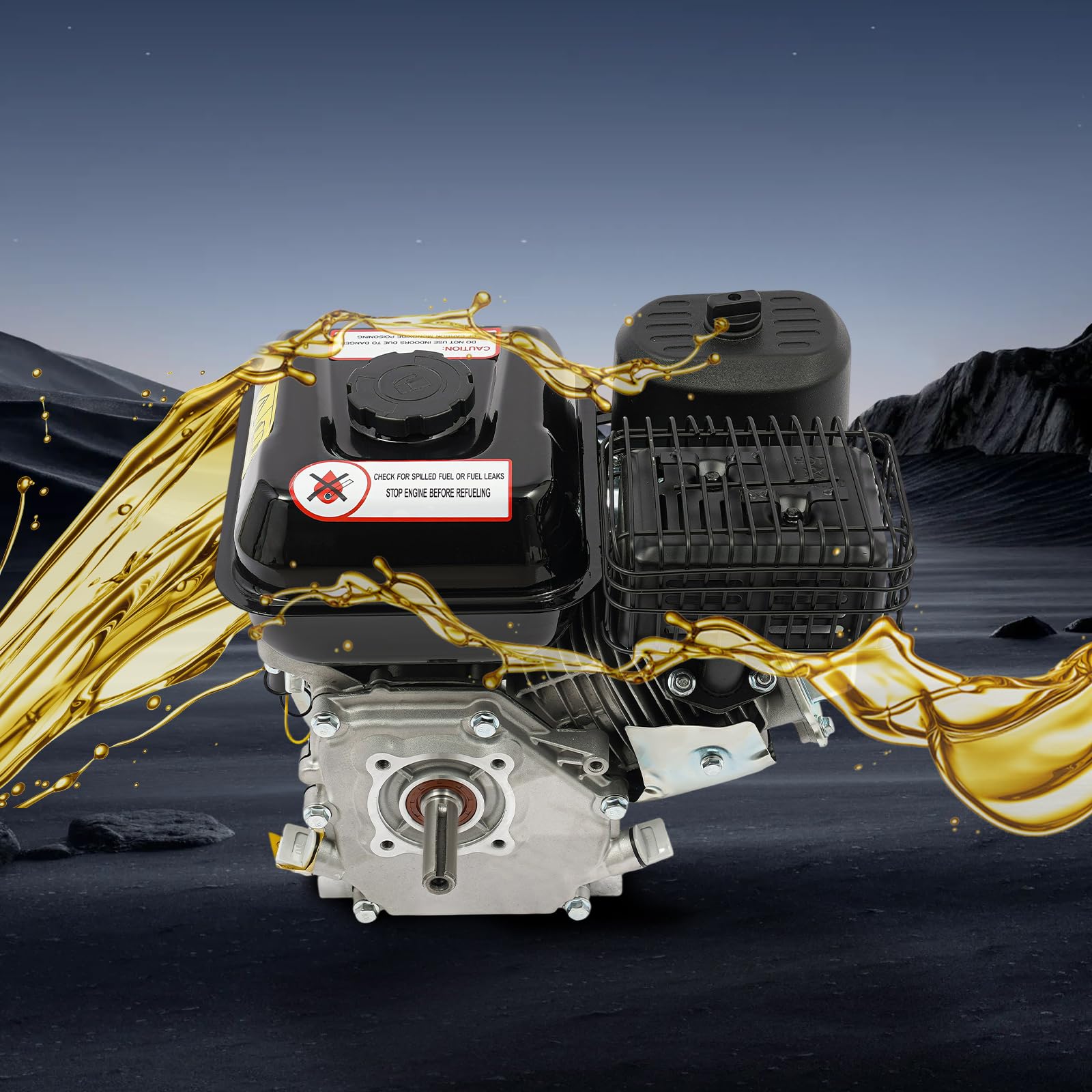 Motor de gasolina de 7,5 CV de 4 tiempos, 212 CC 3600 rpm, motor estacionario, motor industrial, duradero, bajo consumo de combustible, refrigeración por aire, motor Go Kart motor de repuesto, motor