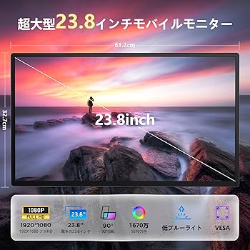 sh.meee61さま　Laptomo D1 モバイルモニター 23.8インチ Amazon.co.jp: Laptomo D1 モバイルモニター 23.8インチ 2025