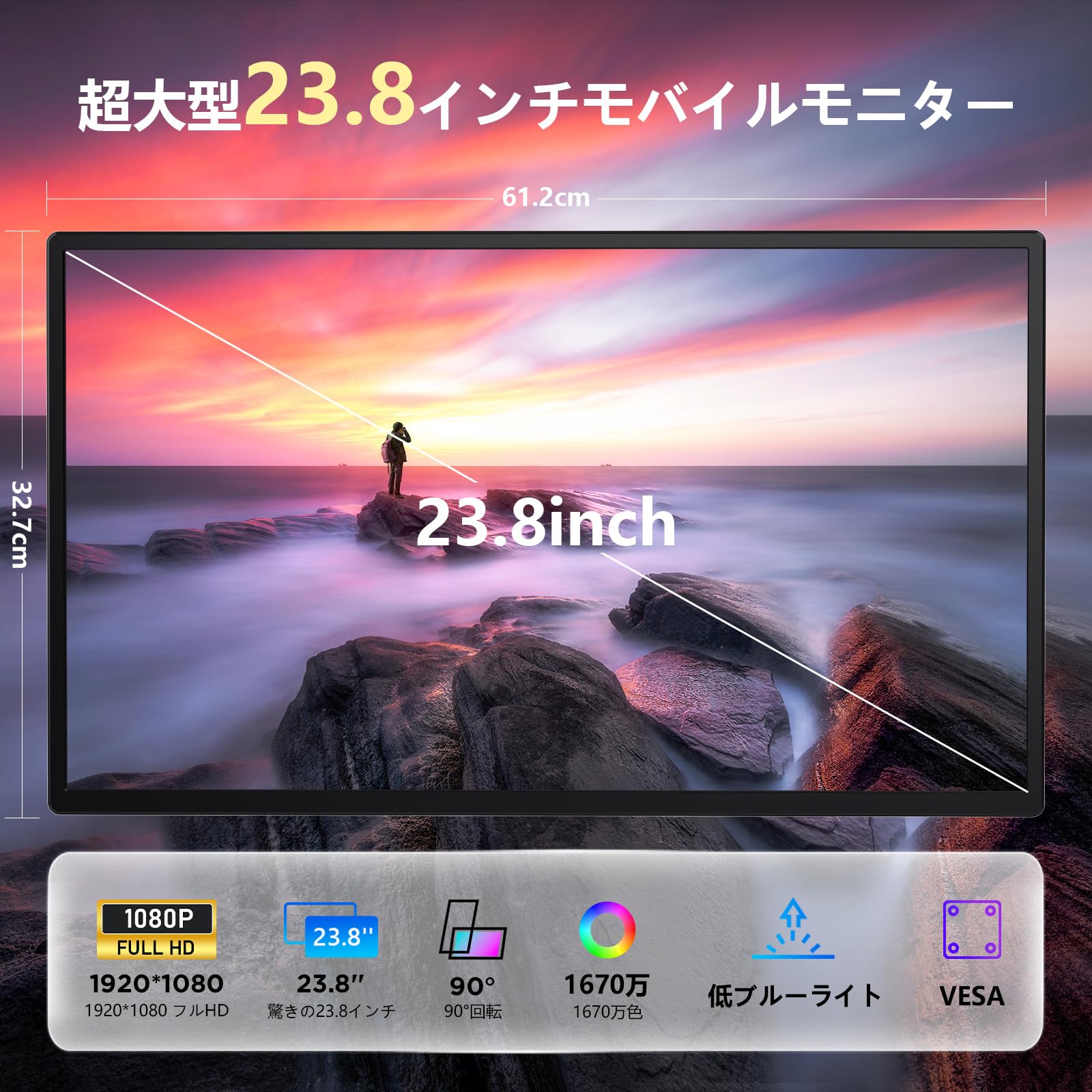 Amazon.co.jp: Laptomo D1 モバイルモニター 23.8インチ 2025