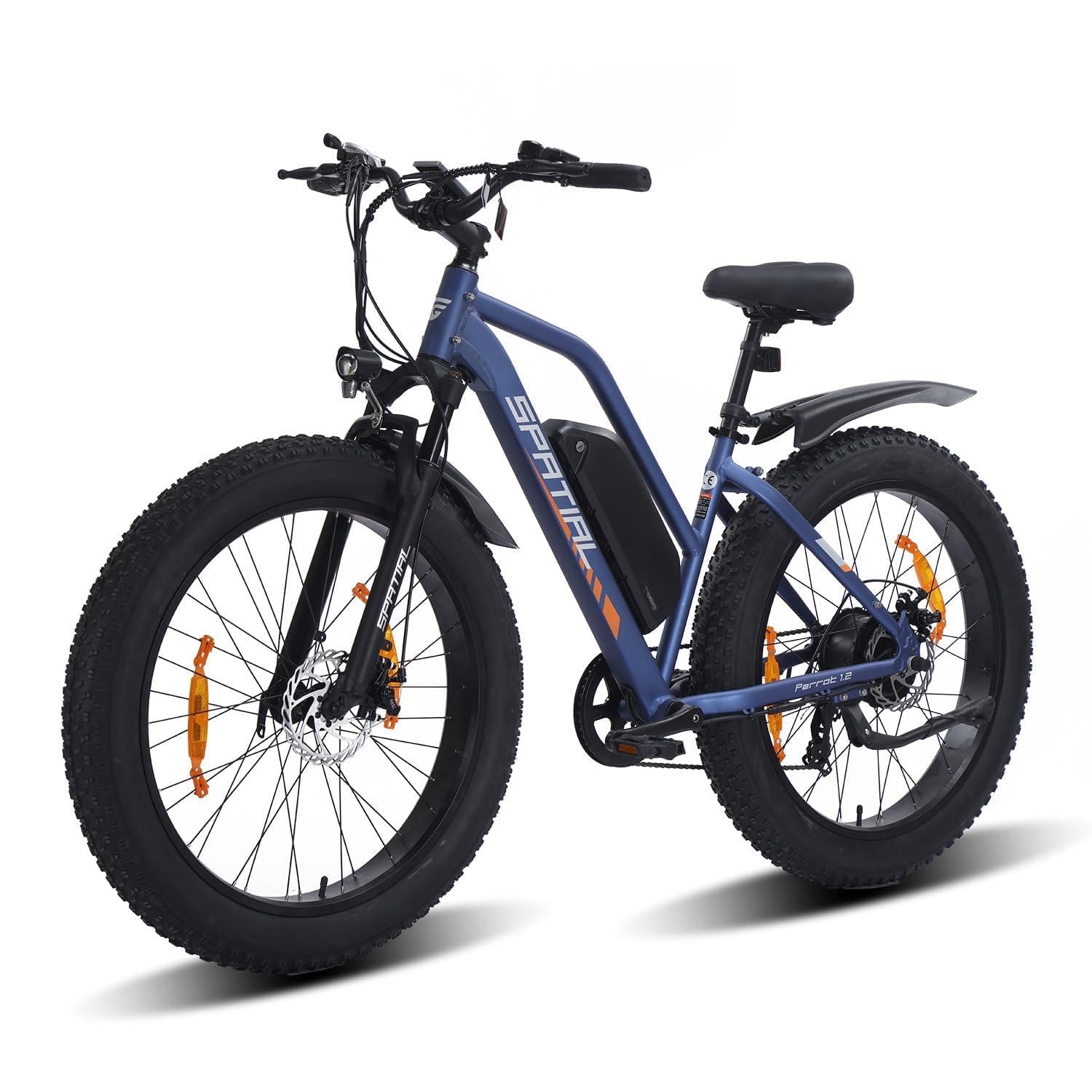SPATIAL Bicicleta Eléctrica Montaña de 26" con Neumáticos Anchos de 4.0" y Batería de 48 V 13Ah y 624 WH