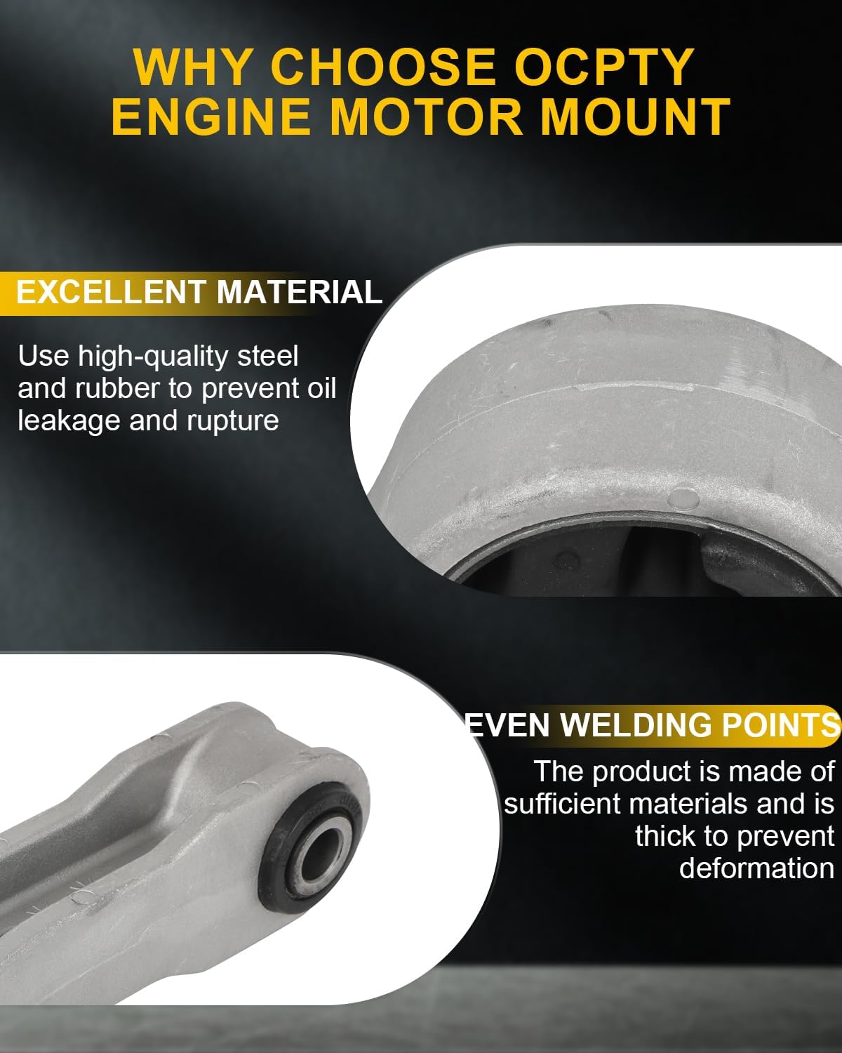 OCPTY 3PCS Engine Motor Mount and Transmission Mount Set Compatible for Dodge Journey 2011-2018, 2.4L, Automatic Transmission # A5686, A5687, A5754