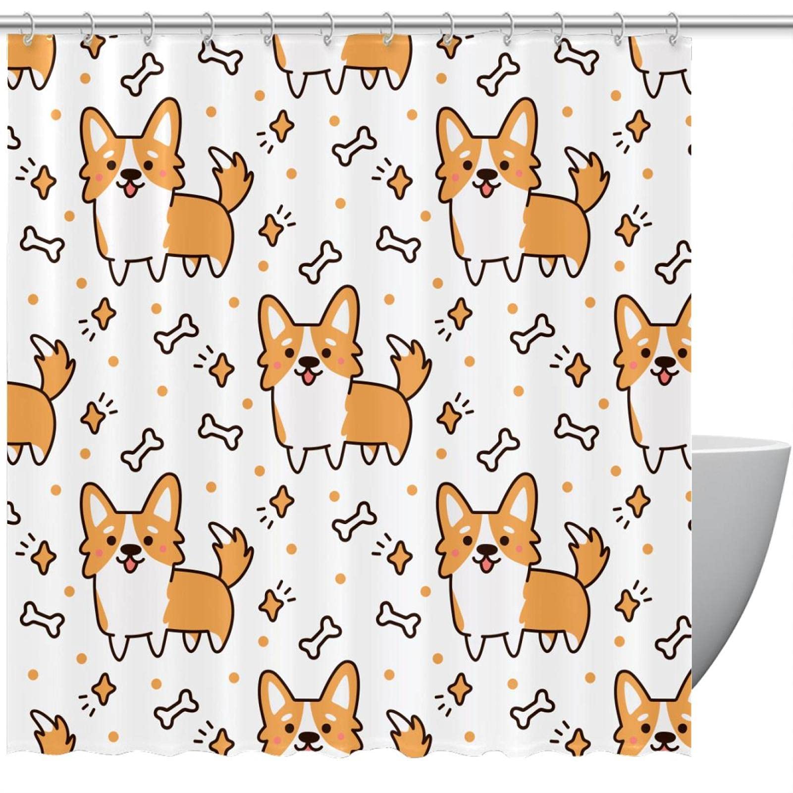 Rideau de douche Corgi anti-odeur pour retrouver le plaisir du bain