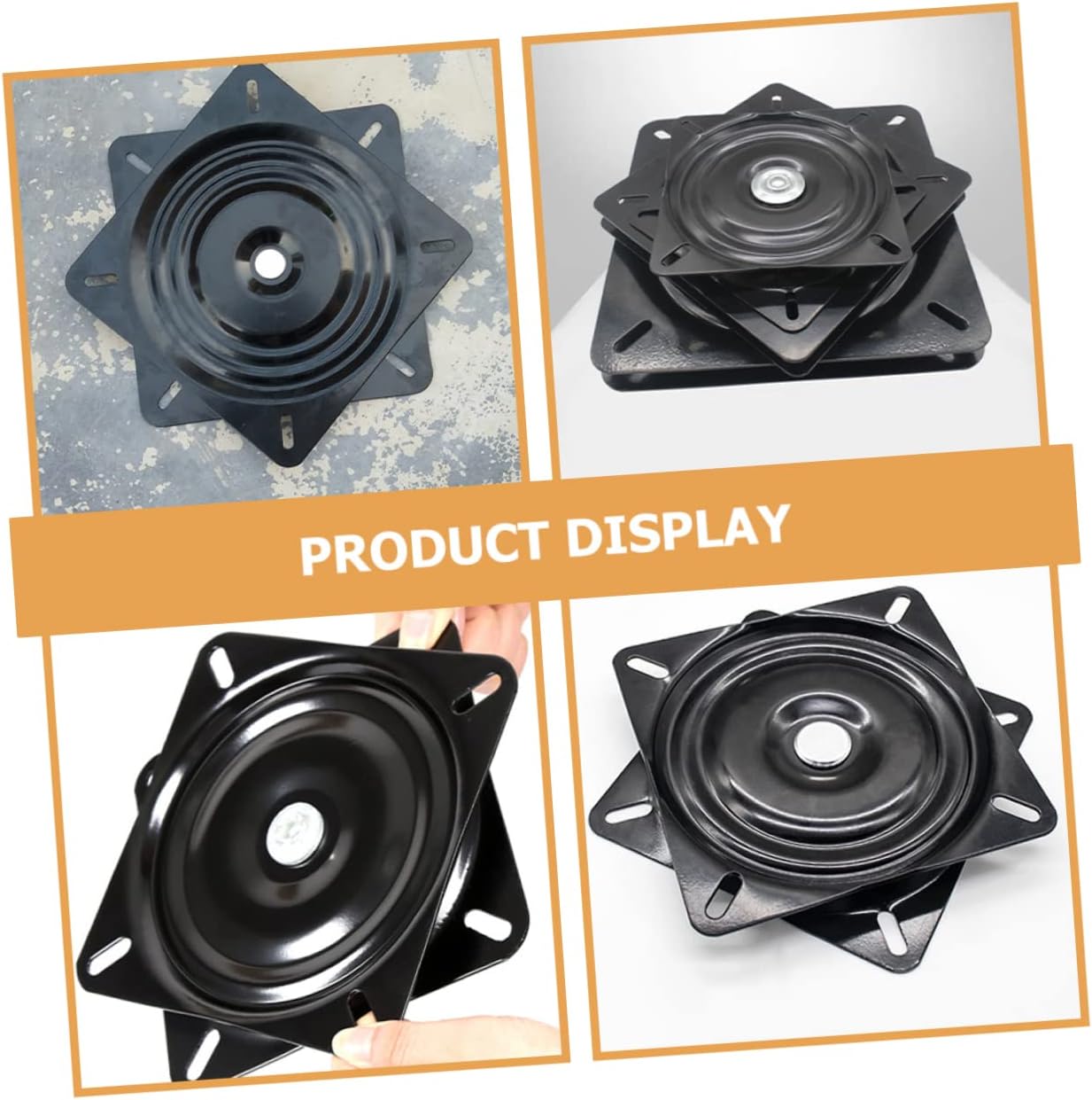 360 Degree Swivel Plate for Bar Stool and Recliner Chairs Black Painted Swivel Mechanism for Furniture for Home and Office Use