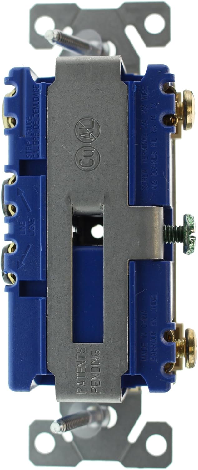 Hubbell RC103IZ Combo Double Toggle Switch, (1) 1-Pole, (1) 3-Way, 15A, 120/277-Volt, Ivory, (6-Pk)