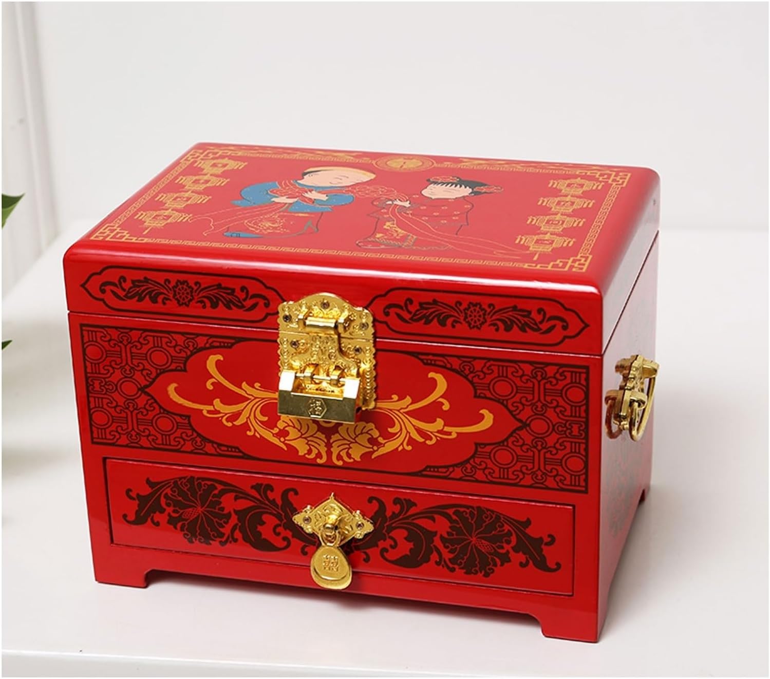 Jewelry Box Organizer Jewelry Box Jewelry Storage Box With Lock Vanity Box Exquisite Cosmetic Box Jewelry Organizer Small(E) (A S)