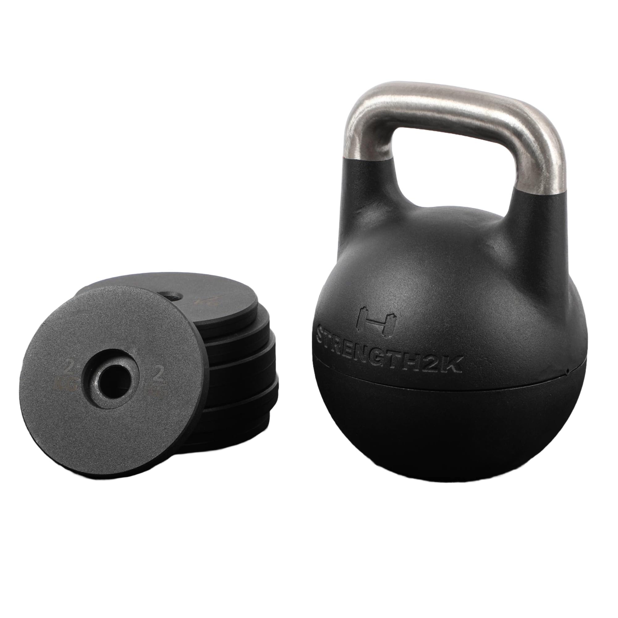 Verstellbare Kettlebell aus Gusseisen, 12–32 kg, Kugelhantel, Pulverbeschichtet, Krafttraining für Home-Gym und Studio