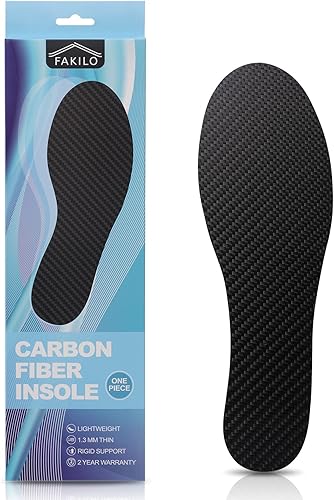 FAKILO - Plantilla de fibra de carbono, 1 pieza, plantillas de fibra de carbono para mujeres y hombres, soporte rígido para dedos del pie, fracturas