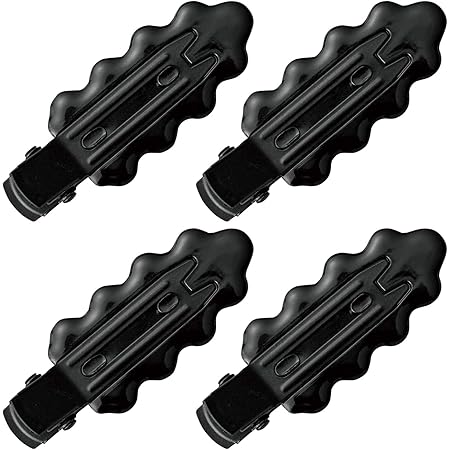 Amazon コモライフ 跡クセつかない前髪クリップ4個入 ヘアクリップ ダブルピン 前髪 洗顔 メイク ヘアアレンジ ブラック 1個 X 4 コモライフ ヘアクリップ バレッタ 通販