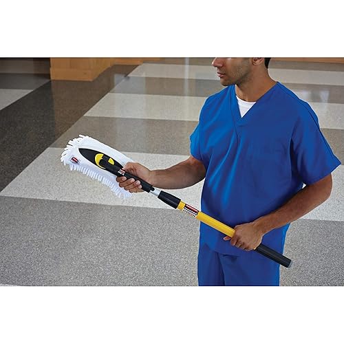 Miniatura 9 de Rubbermaid Commercial FGQ85500BK00 Soporte para paños de microfibra, flexible, fácil de conectar rápidamente, de 11 pulgadas, color negro., Negro, 1