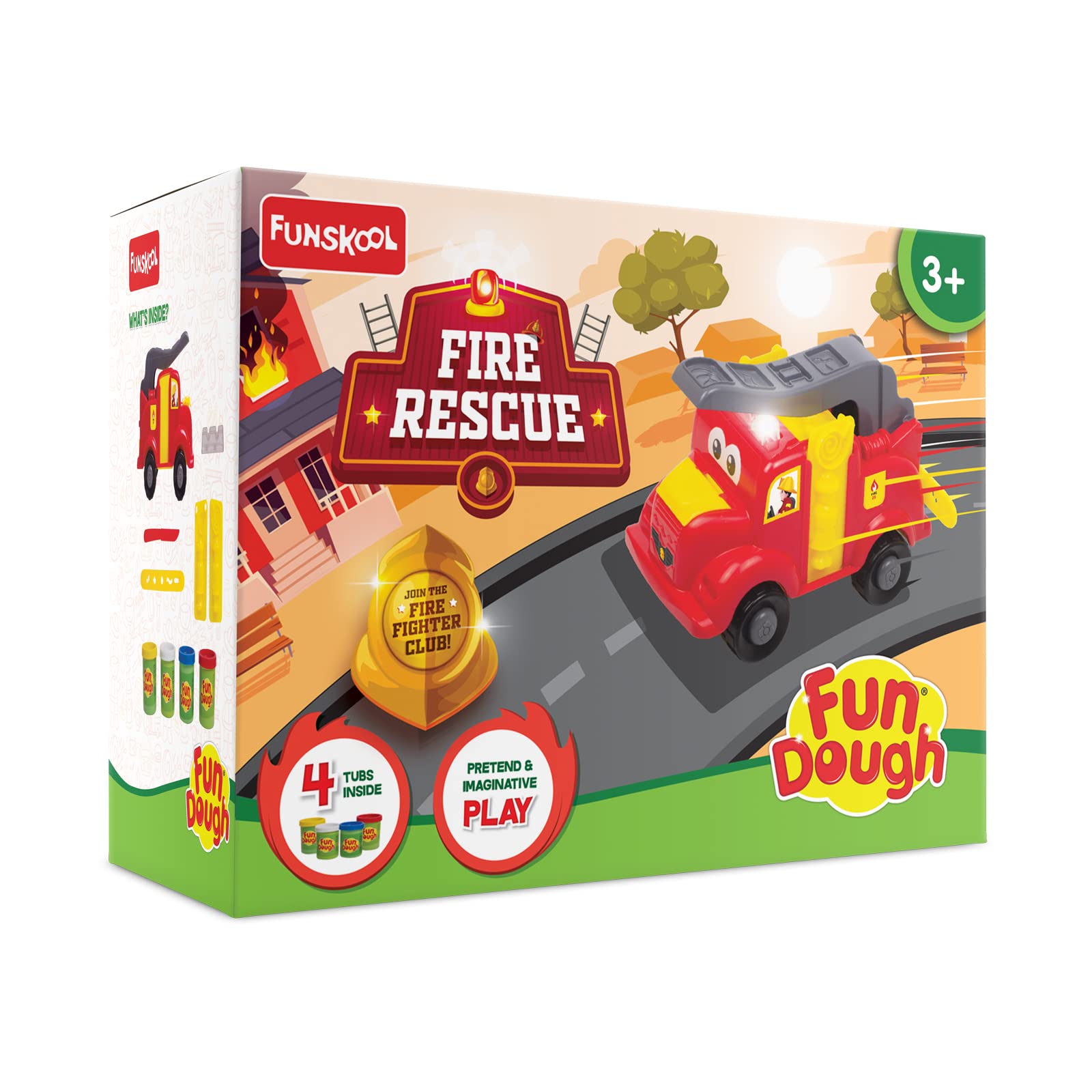 Funskool Fundough Playset Fire Rescue, Pretend playset, Multicolour, Dough, Toy, Shaping, Sculpting, 3 Years and Above (B0BNG9KB39) Amazon Price History, Amazon Price Tracker