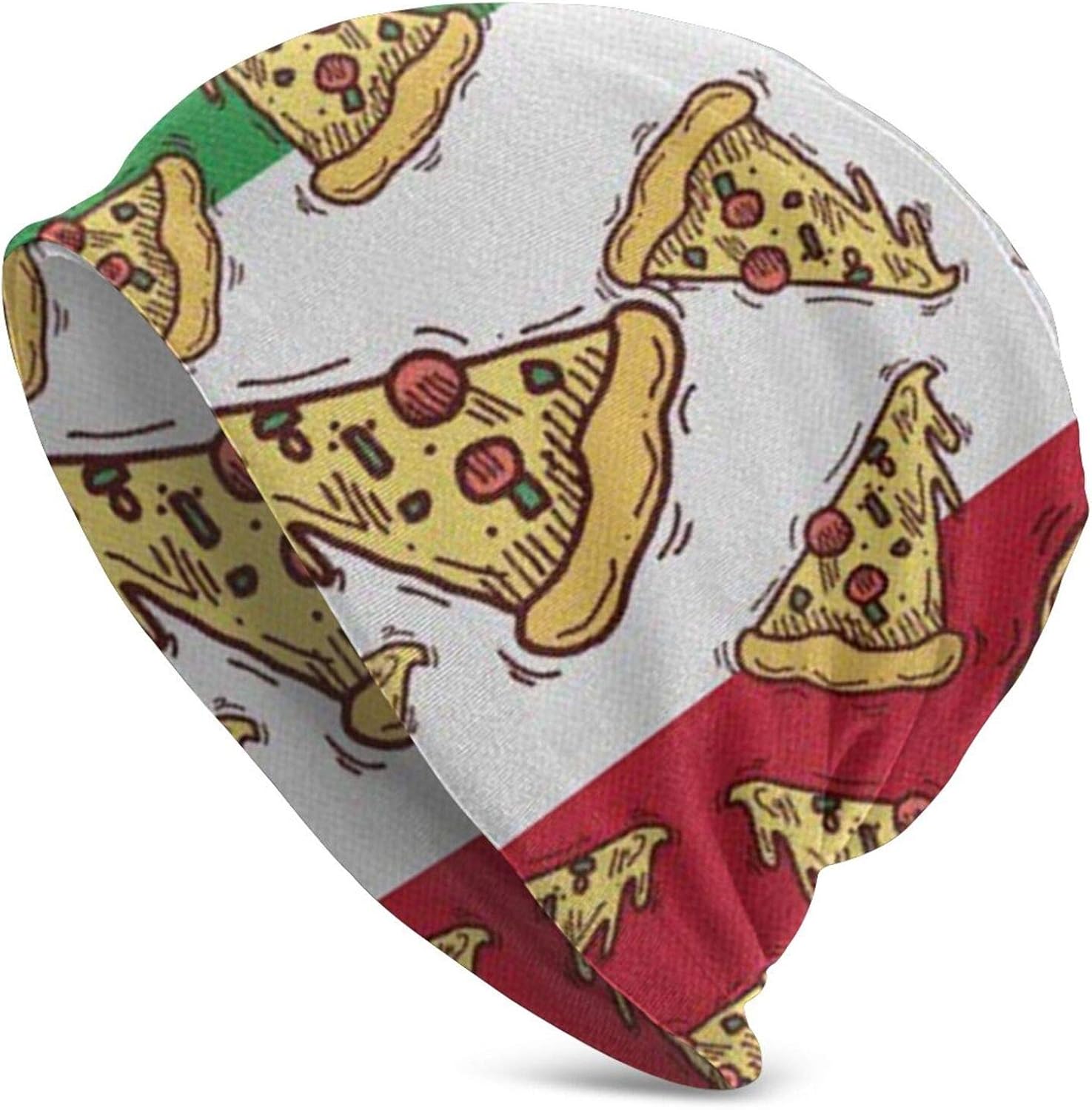Pizza Slice Italy Flag Italian Food Adult Men's Knit Hat Turkey Beanie Hat Unisex Adult Hats,Cap
