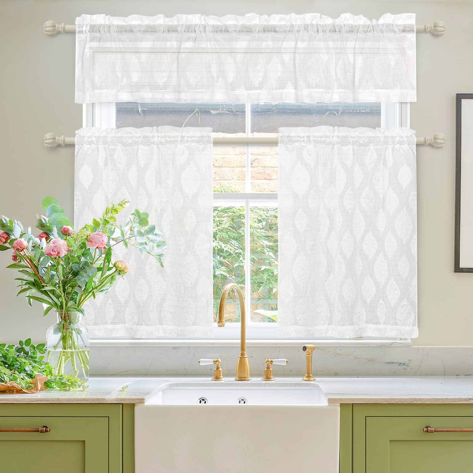 Amazon.com: No. 918 Allerton Embroidered Trellis Light Filtering Rod ...