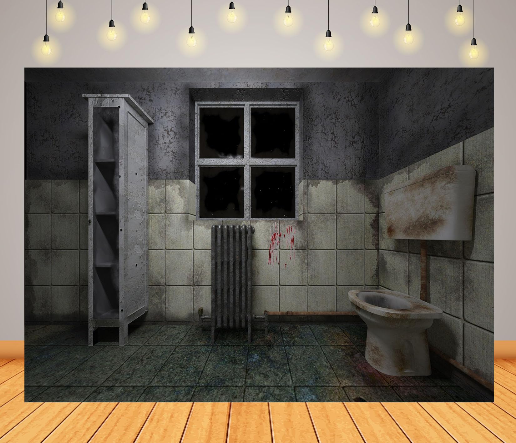 10x8FT (3x2.5m) Bagno Infestato E Grunge Sfondo Fotografico