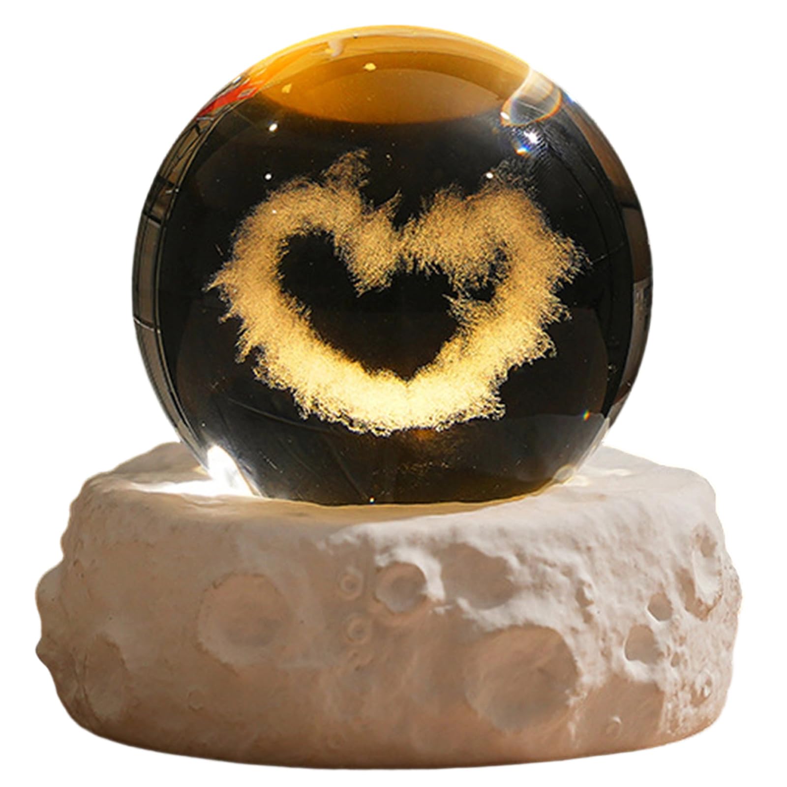 Hsioluted Girls F Crystal Ball Led Lamp Usb Rechargeable Night Light With Gypsum Base Home Desktop Decoration Room Accessories Birthday Gift