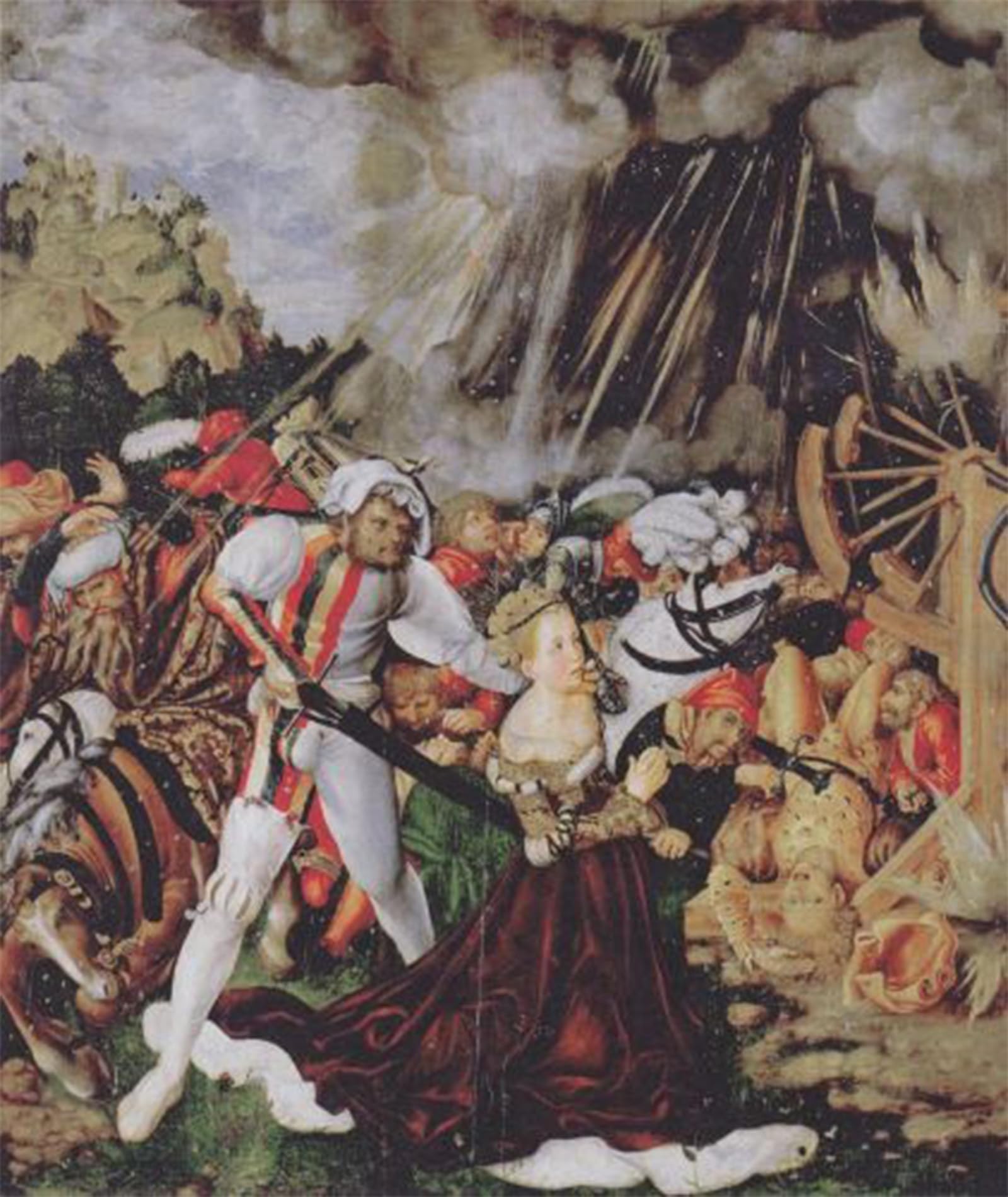 ARTXLXXBN Famous Art Print Poster Vintage Wall Art Crucifixion by Lucas Cranach the Elder Canvas Art Poster for Home Decor 60x90cm