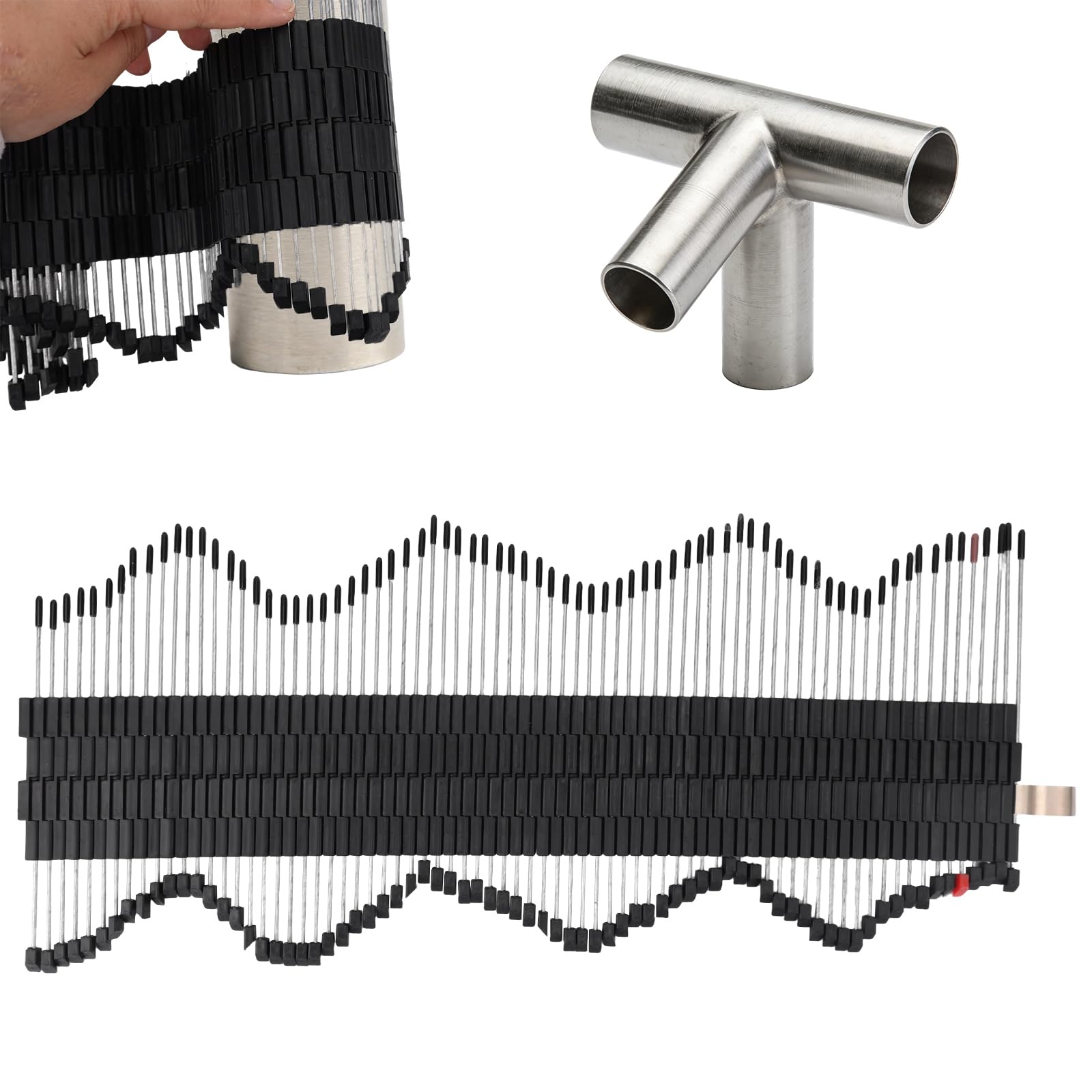 Outil de Profilage de Tuyaux Multi-Surfaces, Gabarit Coupe et Duplicateur Formes pour Carrelage et Sols pour Plomberie Amateur Professionnelle Adapté aux Tuyaux 0 à 15,2 cm