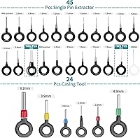 Vista 4 de Kit de herramientas de extracción de terminales, kit extractor de terminales de 140 piezas para automóvil, conector de cable, juego de herramientas