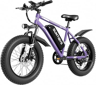 Peak 1500W Electric Bike for Teenagers & Adults with 20"x4" Fat Tire and Removable 48V 15AH Battery,Commute Electric Bicycles,Mountain Ebikes 28mph 60 Miles 7 Speed Gears E-Bike