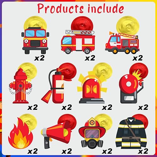Miniatura 3 de Faccito 30 piezas de remolinos colgantes para camión de bomberos, decoraciones de cumpleaños, bomberos, fiestas, camiones de bomberos, remolinos