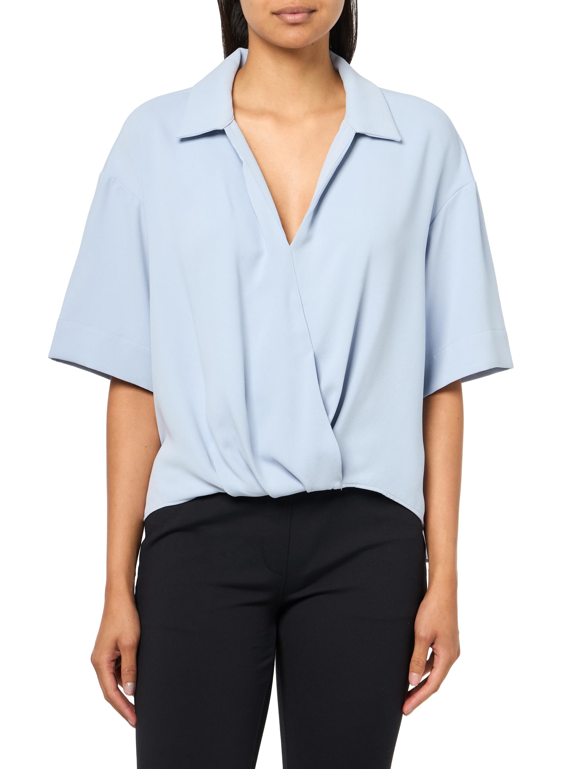 Calvin Klein Crepe Printed Wrap Top Top Cruzado con Estampado de crepé Mujer