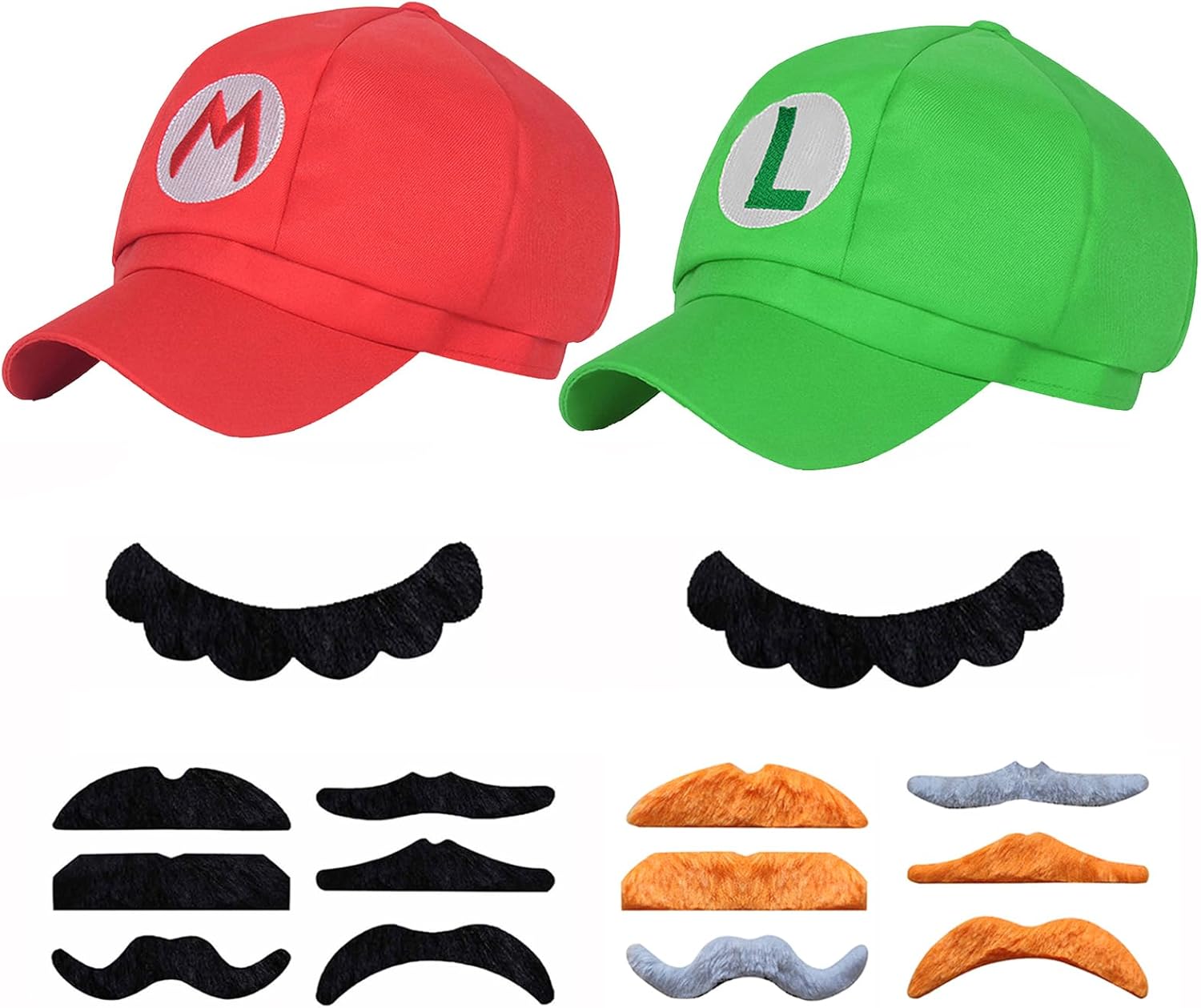 Teens Super Bros Hats with Mustache Newsboy Hats Adult Cap