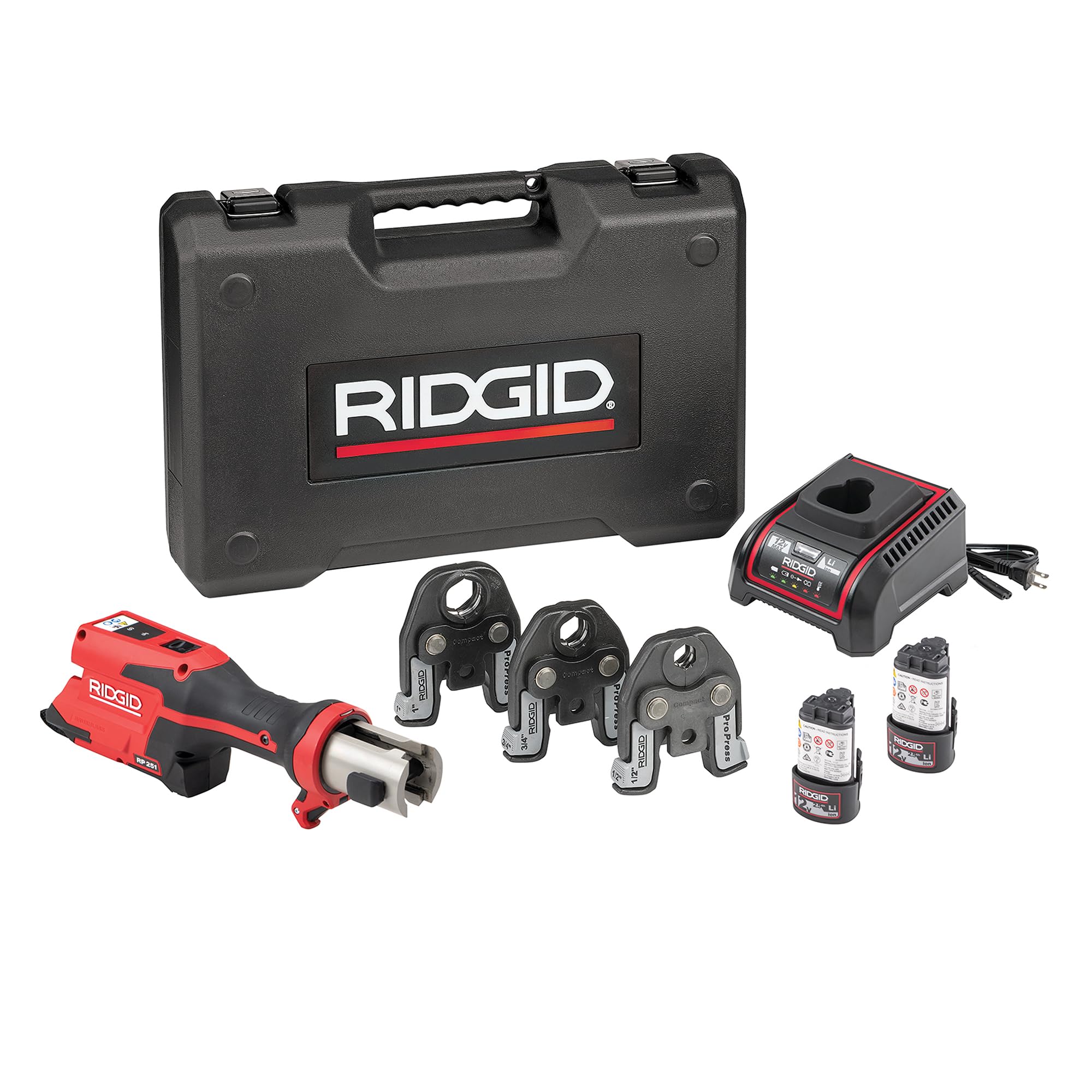RIDGID RP 251 Press Tool Battery Kit with ProPress Jaws (1/2"-1")
