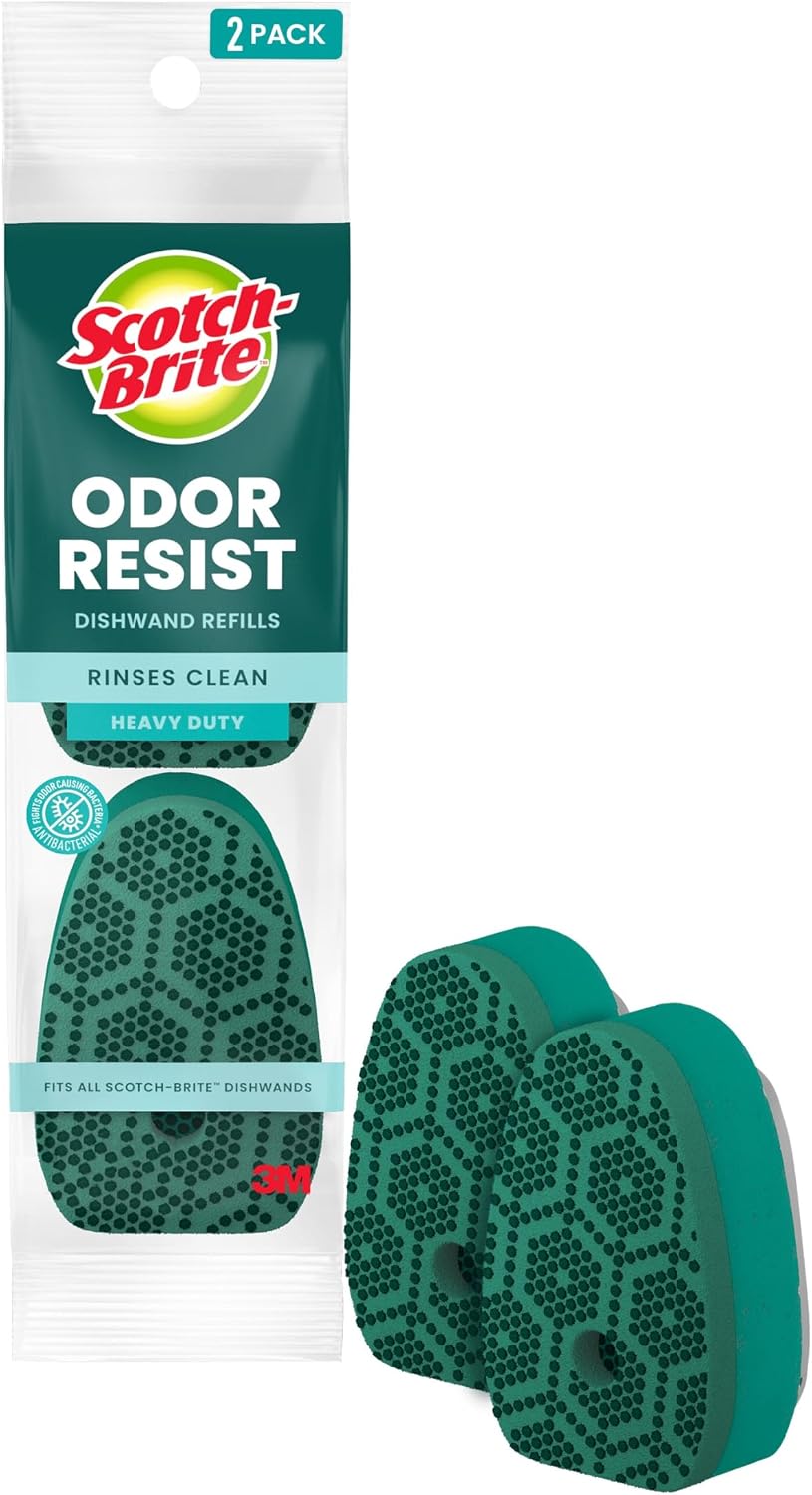 Scotch-Brite Odor Resist Heavy Duty Dishwand Refills , 2 Count
