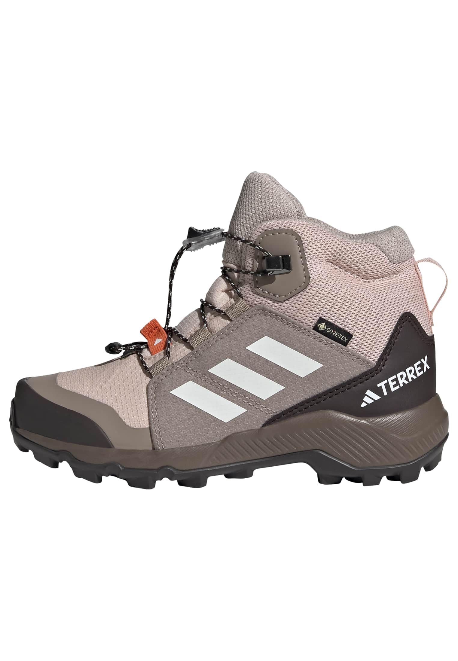 adidas Unisex Kinder Terrex Mid Gore-TEX Hiking Shoes Kids, Blush pink/Off White/Chalky Brown, 32 EU