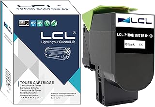 LCL Compatible for LEXMARK 71B0H10 71B1HK0 CS417 CS417dn CX417 CX417de CS517 CS517de CX517 CX517de 6000Pages (1-Pack Black) Toner Cartridge for Lexmark CS417 CS417dn CX417 CX417de CS517 CS517de CX517 CX517de