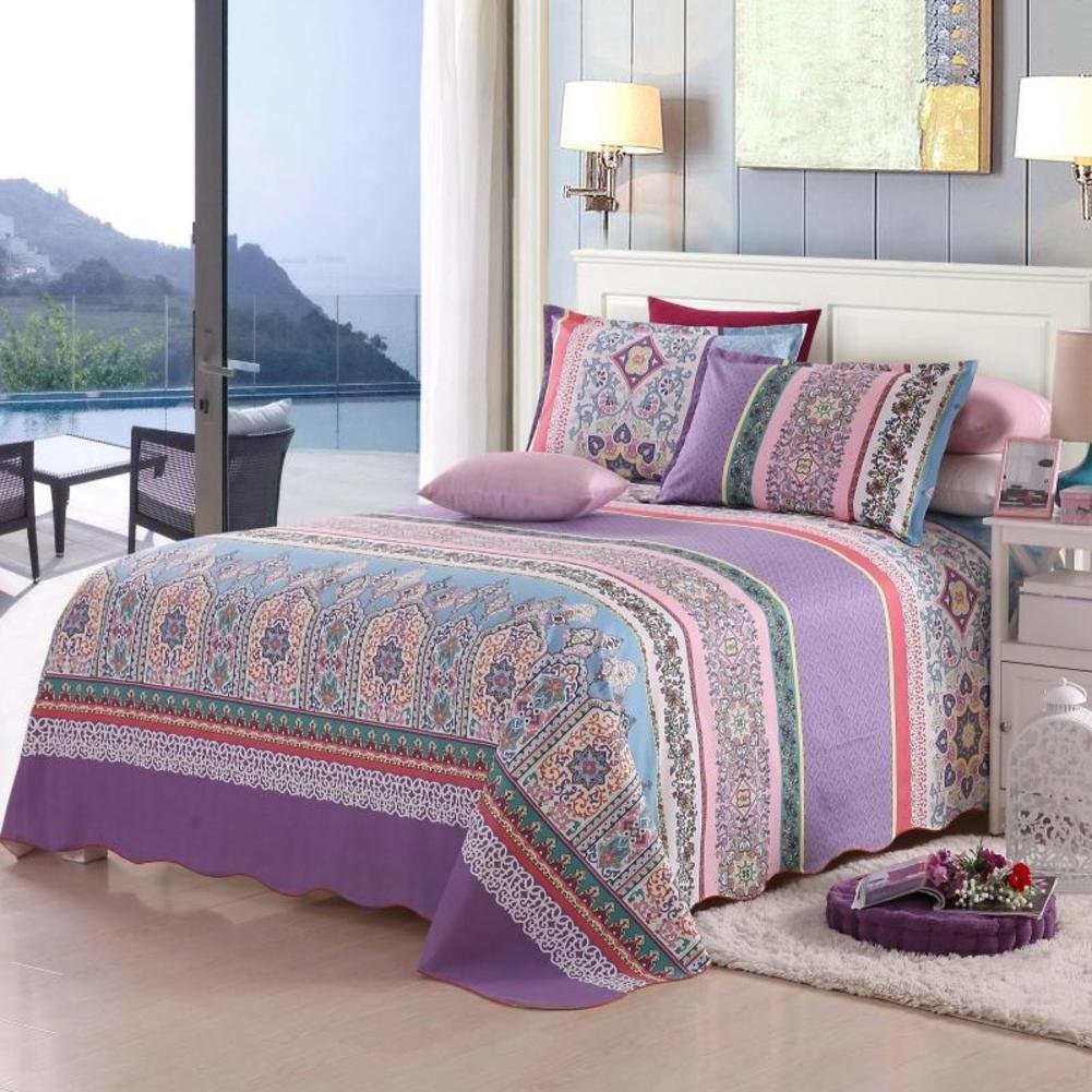 Drap en pur coton de Vichy au charme romantique avec dentelle pour nuits douces