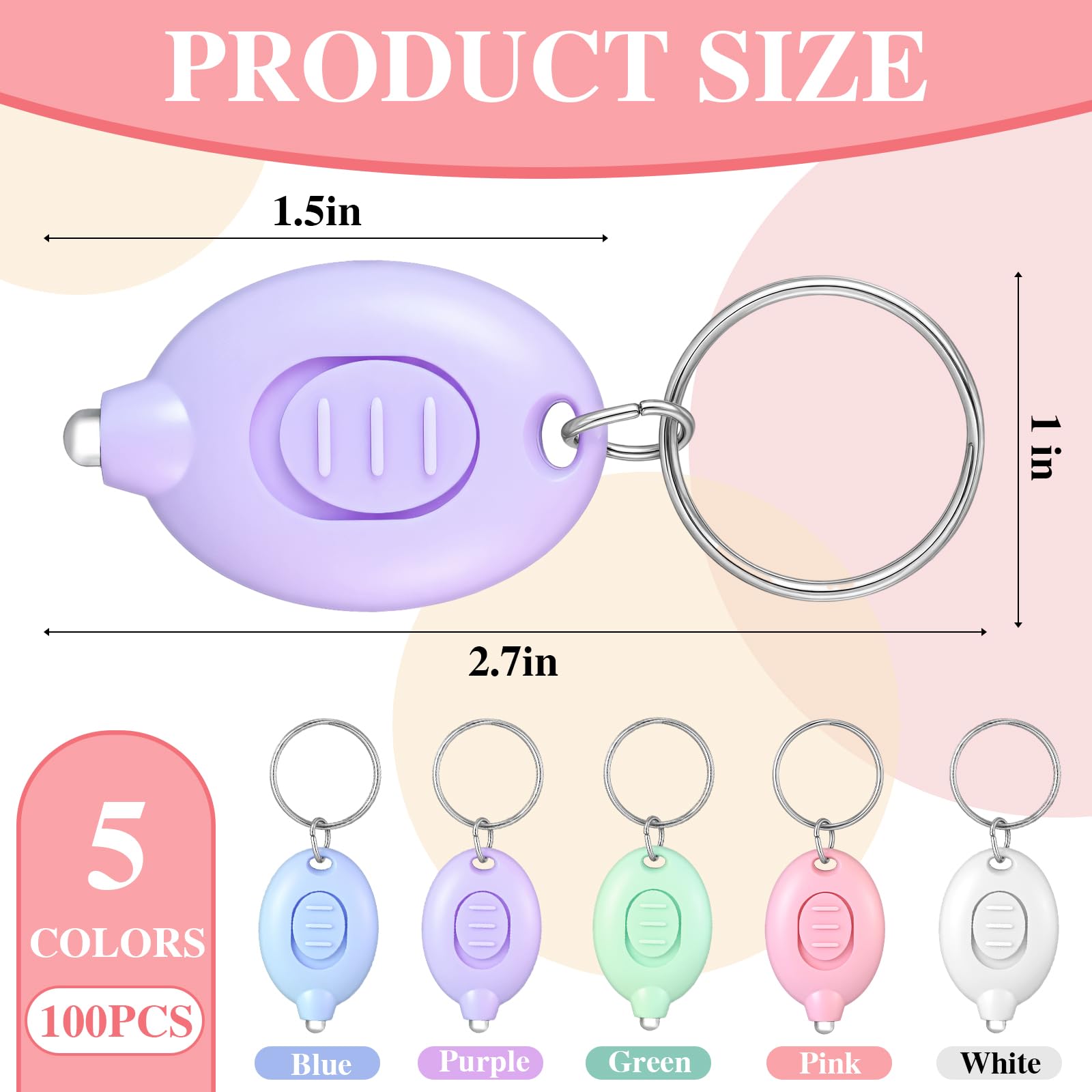 VIHOSE 100 mini linternas LED para llavero, luces a granel para enfermeras, monedero, luz blanca brillante, pequeño, portátil, pequeño, llavero, linterna, recuerdos de fiesta, regalo para enfermera