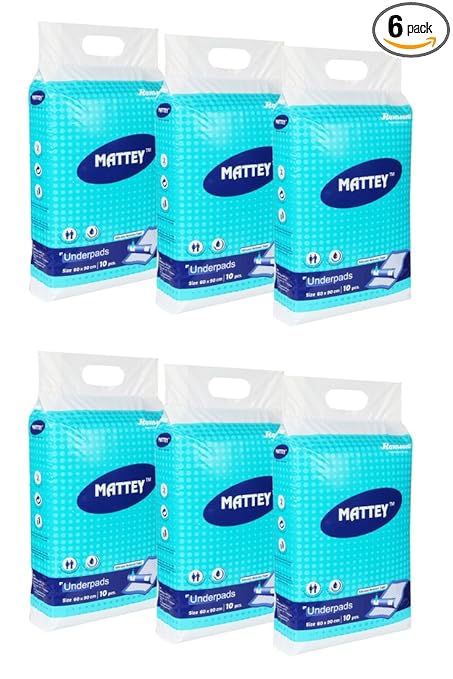 Romsons Mattey Underpads Diapers 10Pcs Pack of 6Pkt