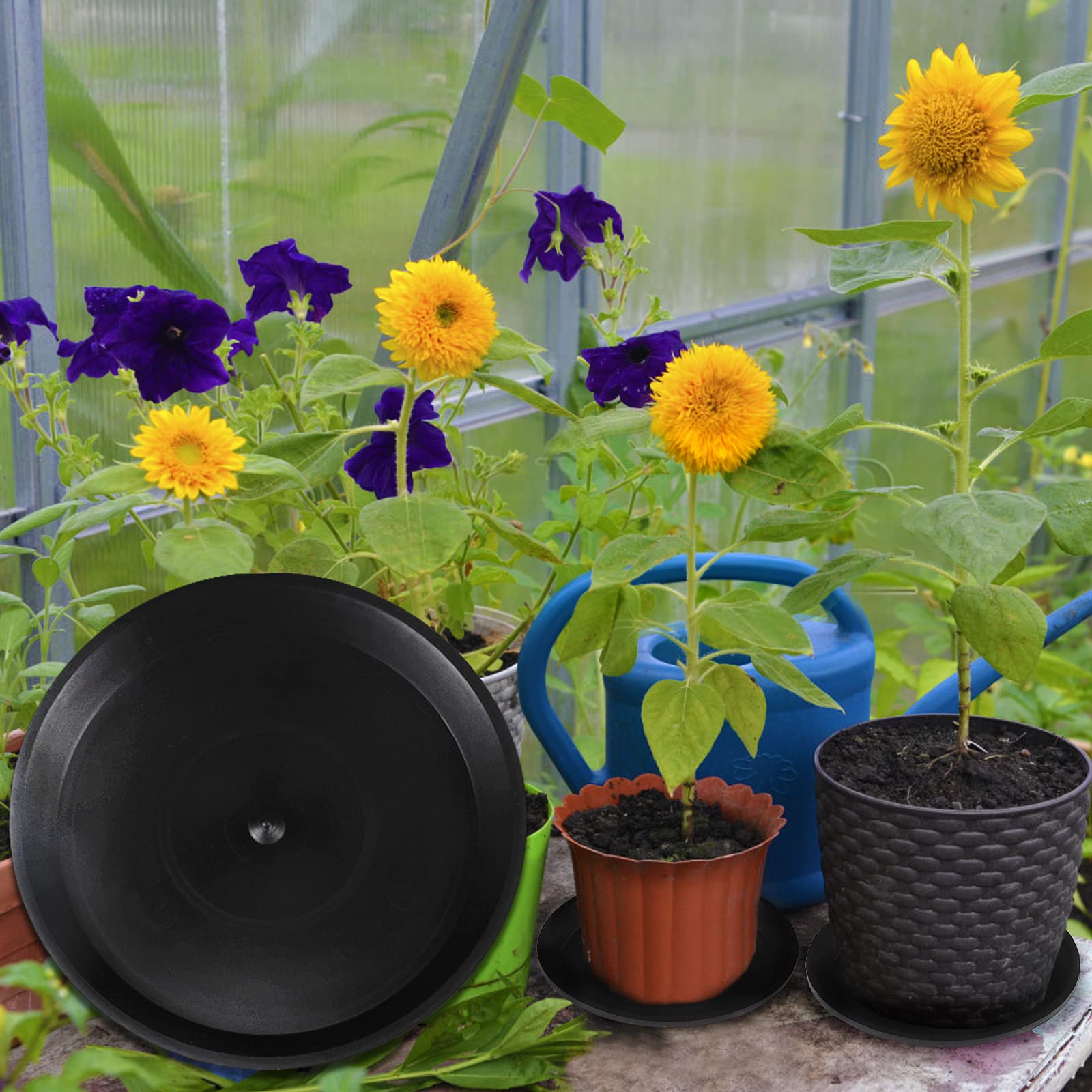 16 Stück Blumentopf-Untersetzer Aus Kunststoff - Praktische Unterteller Für Innen & Außen