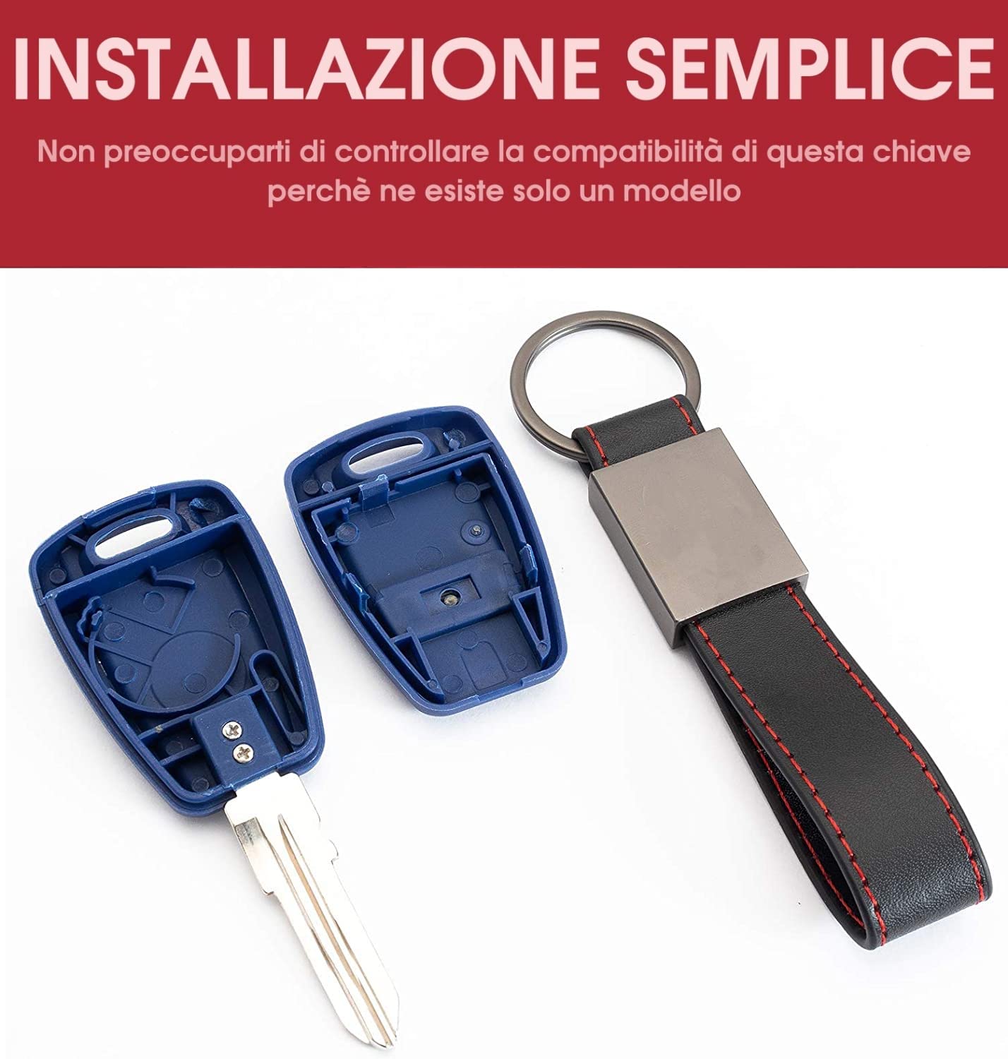 Guscio Chiave Telecomando Fiat Con Logo Italia - Per Punto, Panda, Bravo - Foto 6