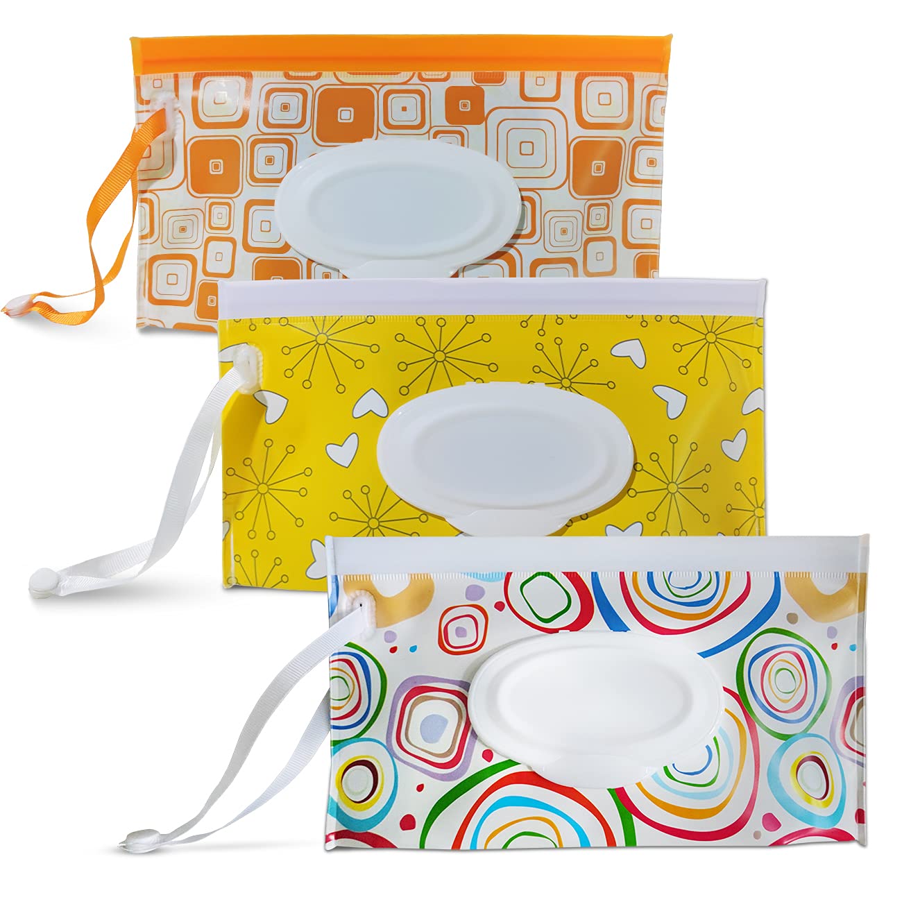 Portable Wet Wipe Pouch [3Pack] Entyle Reusable