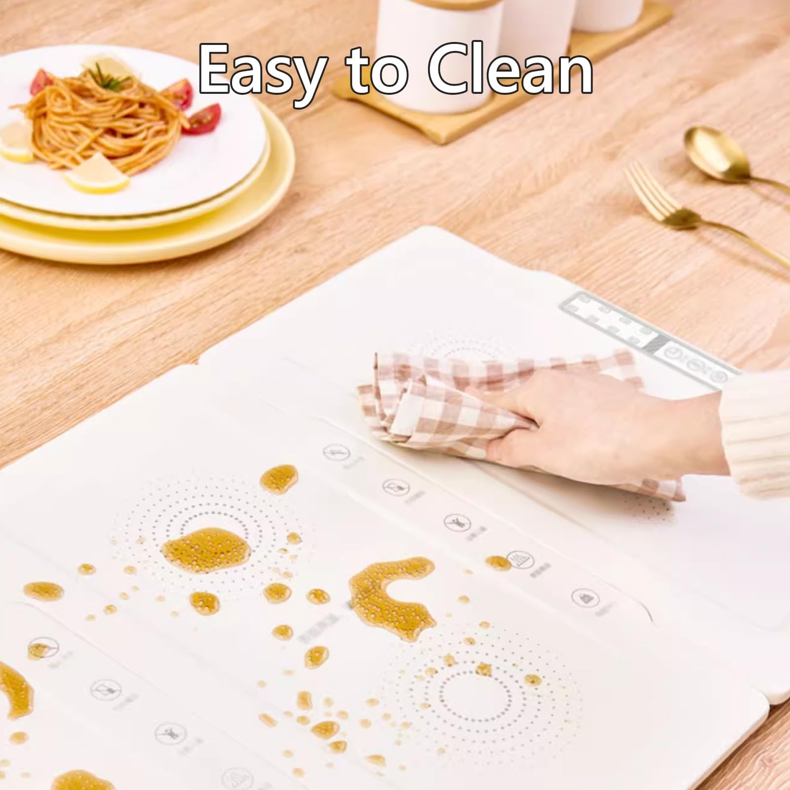 Calienta Platos de Mesa Electrico, Bandeja Calefactora Eléctrica, Función de Sincronización, Fácil de Limpiar, Calentando Rápidamente, para Familia, Fiestas(S)