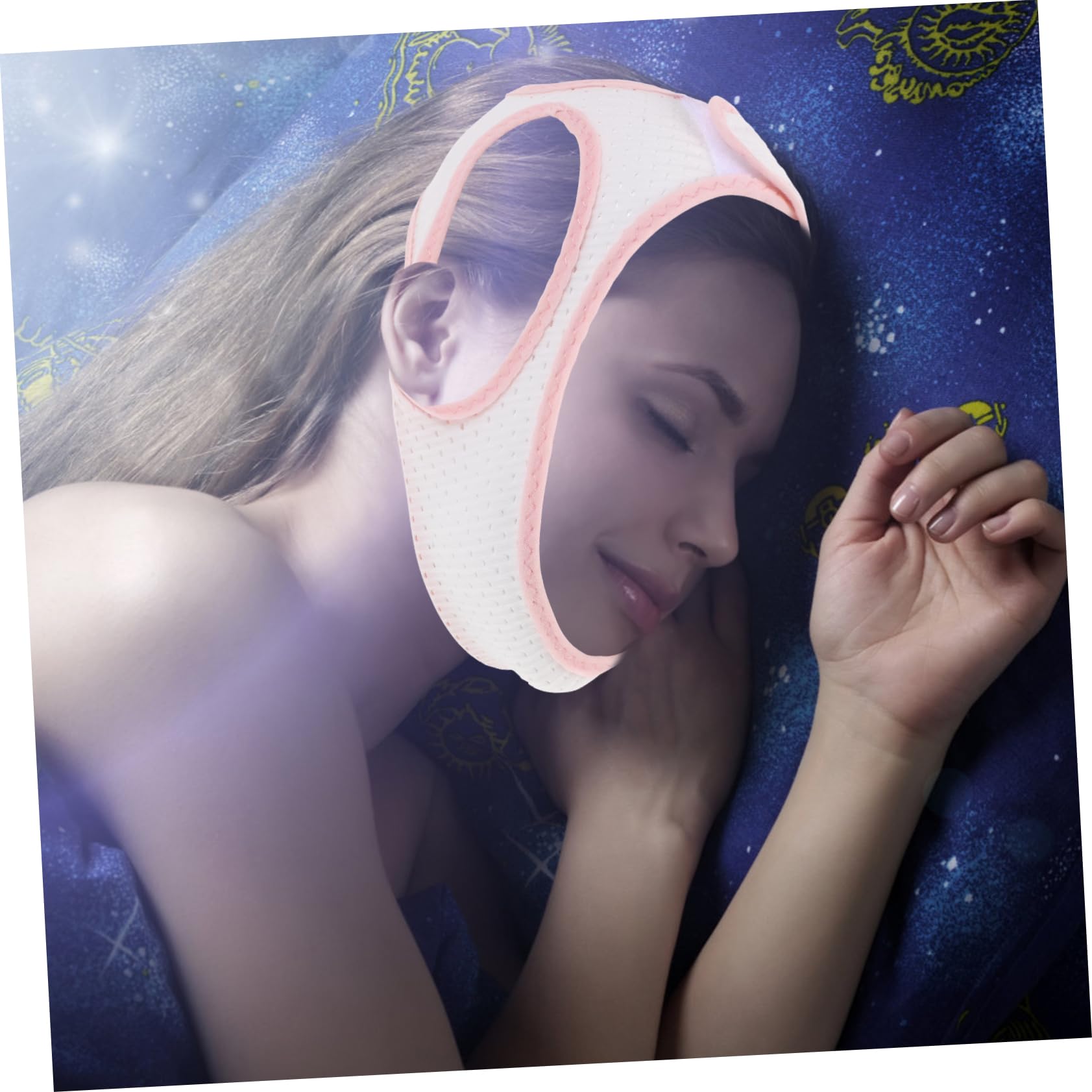 Healeved 5piezas Correa Antironquidos Unisex Estribo Dispositivo Cómodo Para Detener Ronquidos Material Transpirable y Para Dormir De Sueño