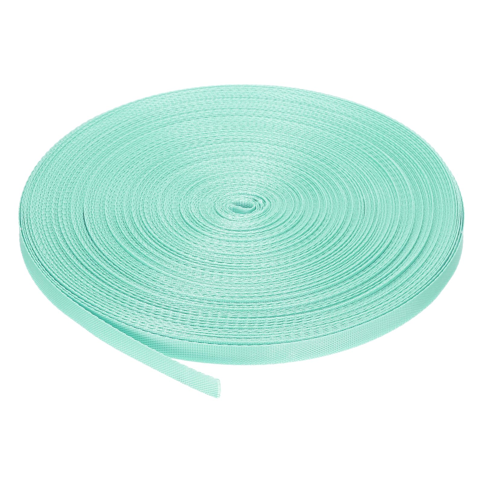 MECCANIXITY Nylon Webbing Strap Flat 3/8 Inch 50 Yards Cyan for Outdoor DIY Gear Repair, Backpack, Luggage-Rack, Crafts