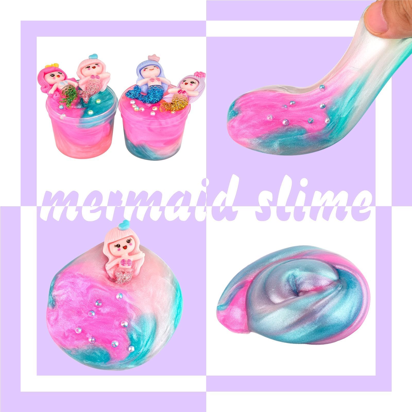 Lot De 6 Slimes Pailletés Pour Enfants - Slime Fluffy Halloween Et Anniversaire - Garçons Et Filles