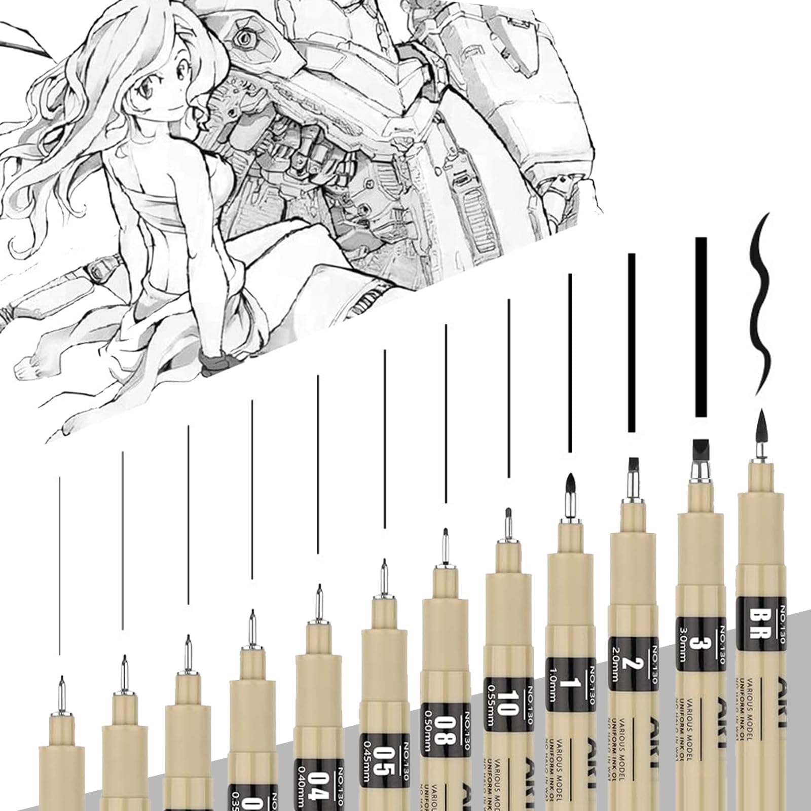 Stylos Fineliner Noirs