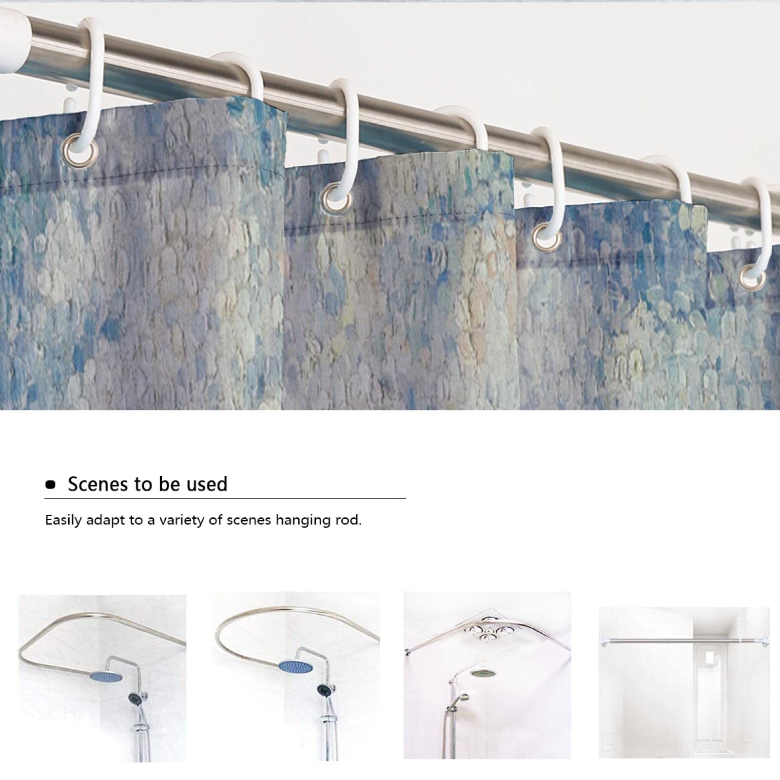 Cortinas de Ducha de impresión Ingenioso Punto Barco Cortina de Ducha para decoración de baño Impermeable máquina Lavable Paul Signac Cortinas de baño W190xL220cm