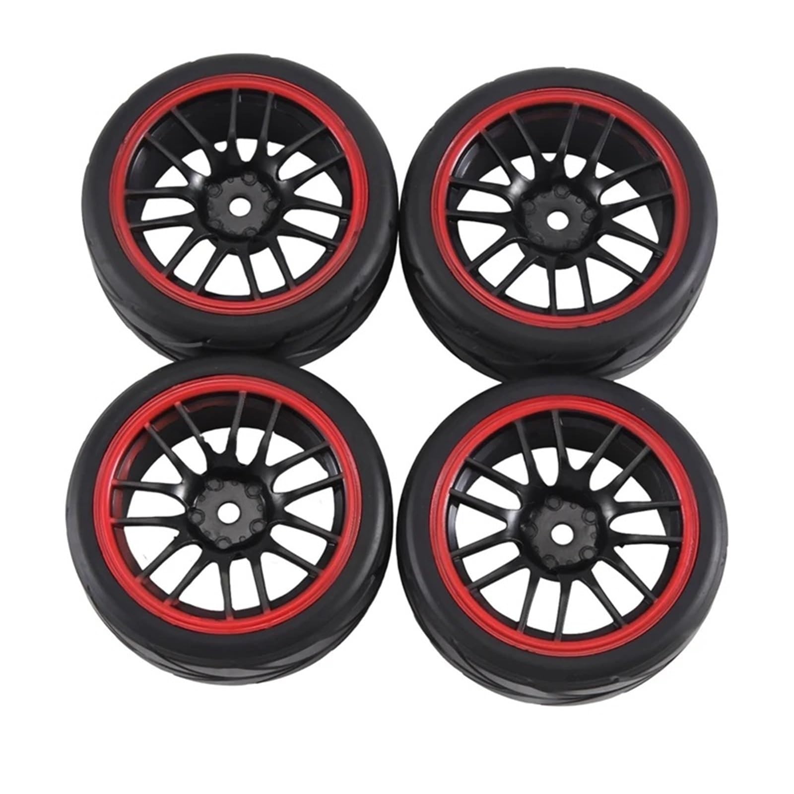 Ricambi Accessori Auto RC 1/10 RC On-Road per Auto da per Turismo, Parti di Ricambio, Accessori di Ricambio, 4 Cerchi Esagonali da 12 Mm, Pneumatici in Gomma da 2,59 Pollici