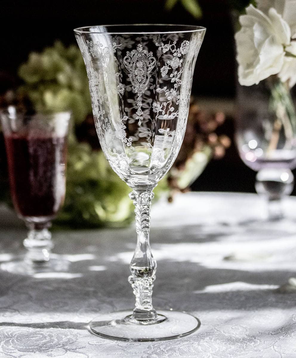 Amazon | 豪華 ケンブリッジ グラス エレガント ローズポイント 薔薇 