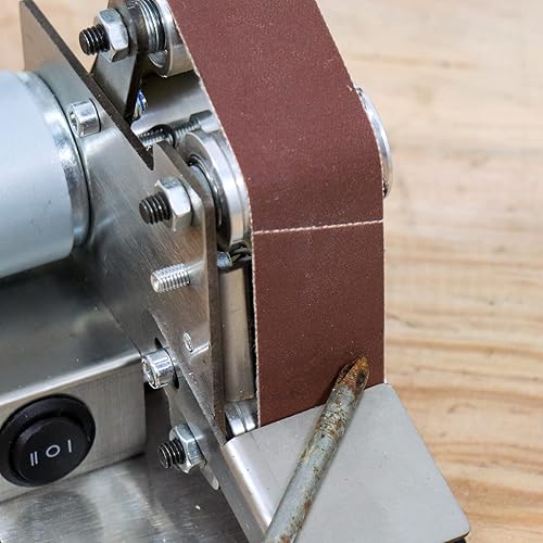 Miniatura 5 de Mini cinturón de lijado de lijado de 1.2 pulgadas x 13 pulgadas 1203206008001000 grano 1203206008001000